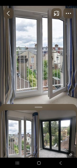 Ușă balcon / fereastră PVC QFORT 7Stars – 1660 x 1970 mm – Gri antraci