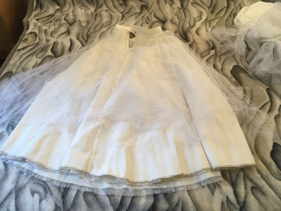 Rochie nunta 2 piese cadou cocarde si cercei