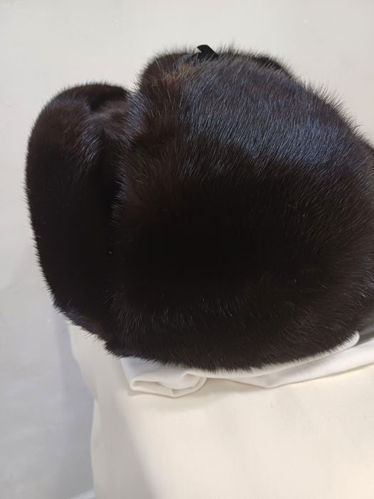 Шапка ушанка норковая