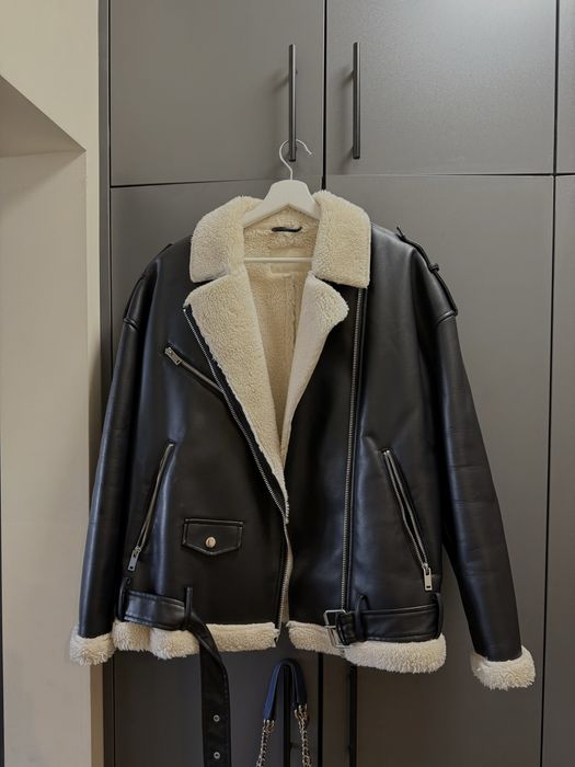 Зимно яке от еко кожа Review; L размер