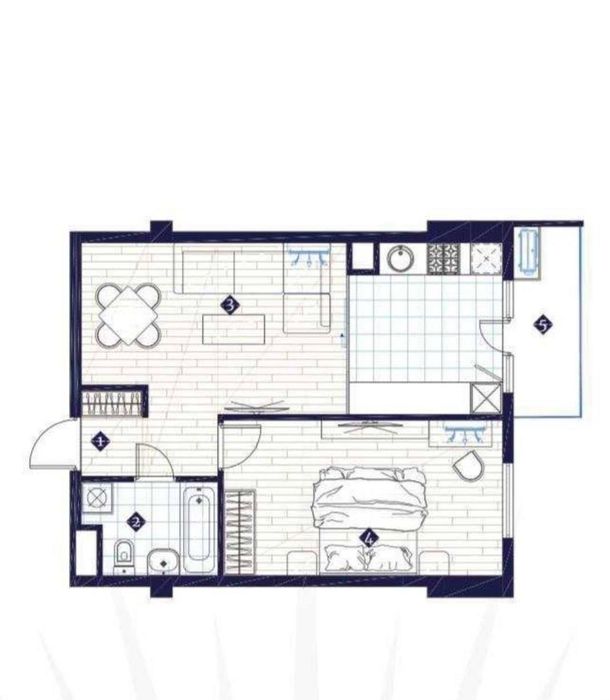 Imperial Club City Продается 2 комнатная квартира коробка Ц-2 Алайский