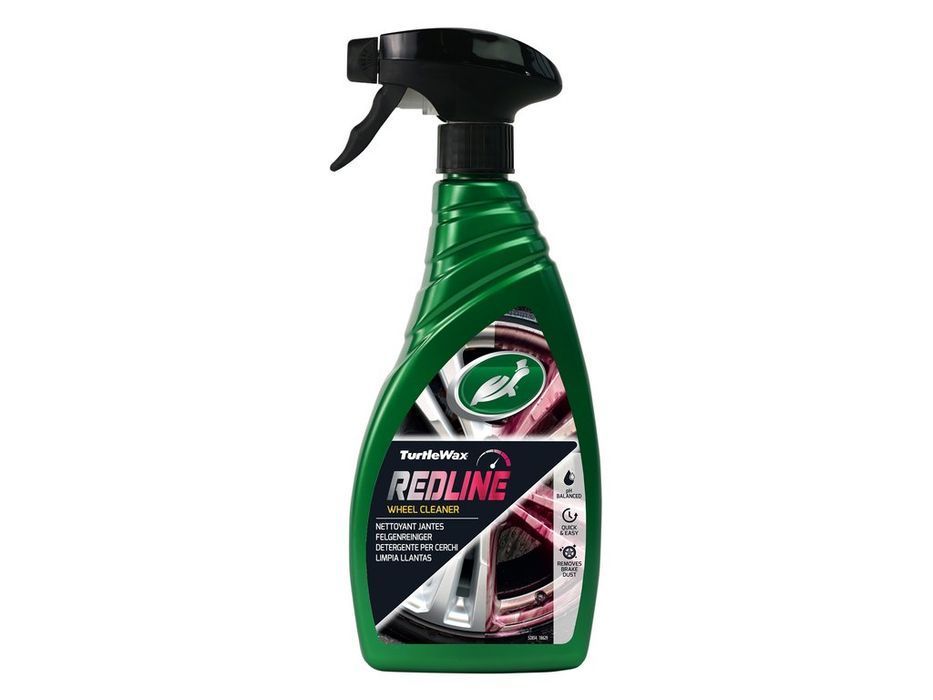 Solutie curatat jante aluminiu si otel Turtle Wax 52854 GL Red Line All Wheel Cleaner 500ml, fara acid, pentru praf de frana, ulei si gudron
