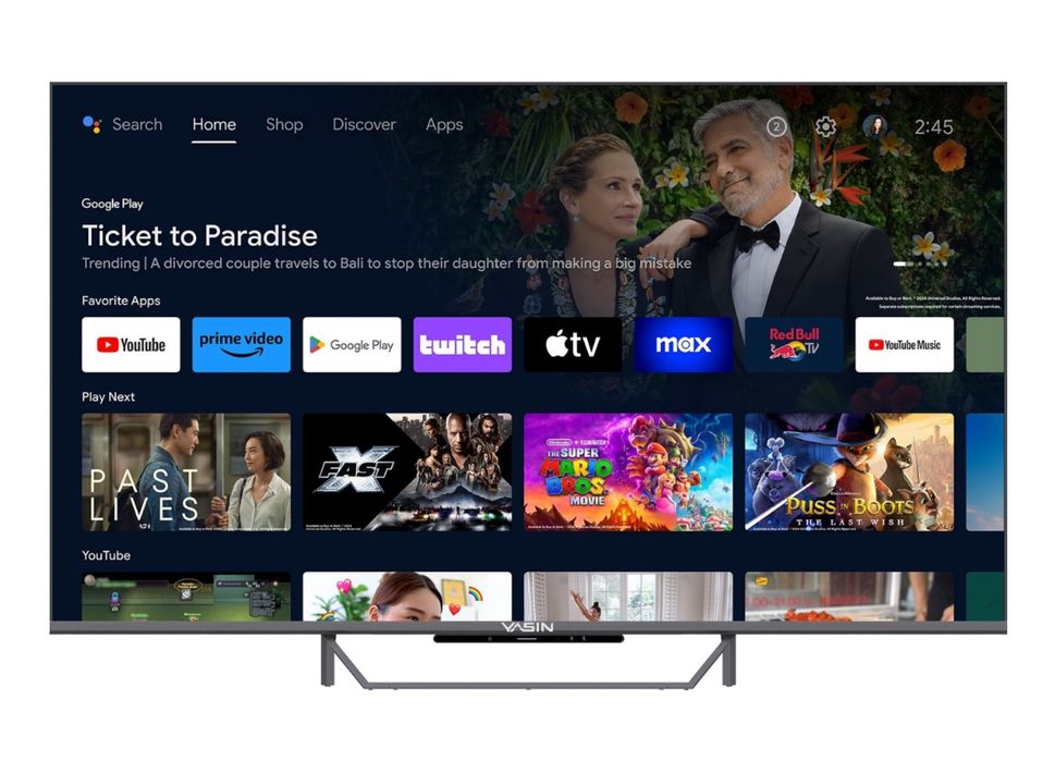 Телевизор Yasin новый