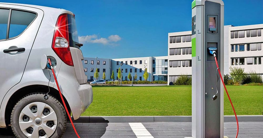 Установка электрозарядки  для автомобилей