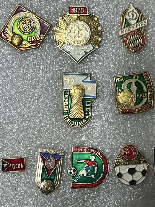 Лот значки на футболни отбори от бившият СССР. Футбол Русия, Украйна