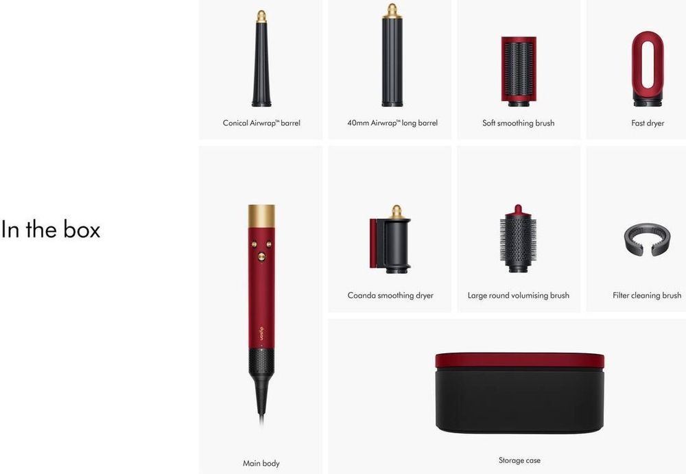 Dyson Airwrap i.d.™ Straight+Wavy (Red Velvet/Gold)