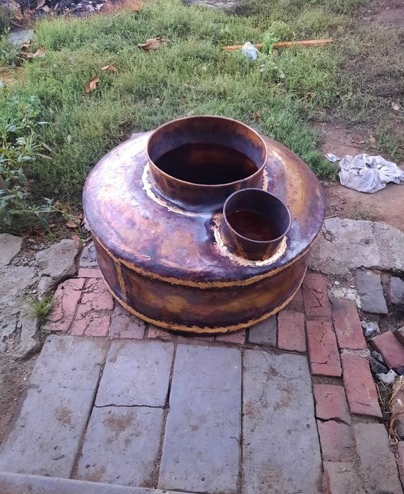 Vând cazan de făcut tuica din cupru alimentar de 120litri din cupru al