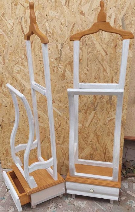 Umeraș suport haine cuier valet portmantou mobila lemn cadou stație