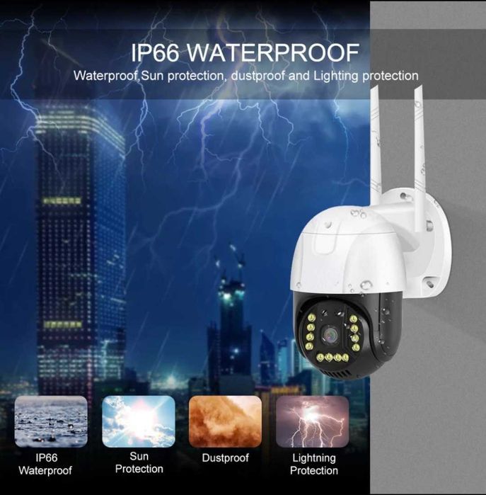 WiFi  Kamera скоростная купольная IP PTZ-нар-камера 4 Мп  авто- отслеж