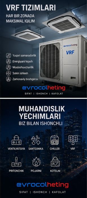 Вентилятция Vrf чиллер  сантехника  котельные |пожарные системы