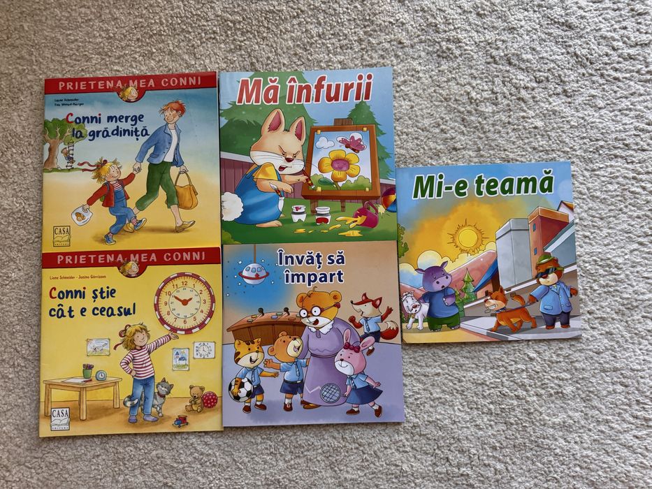 Set 5 cărți educative pentru copii – Dezvoltare emoțională și adaptare (seria Conni + Emoții)