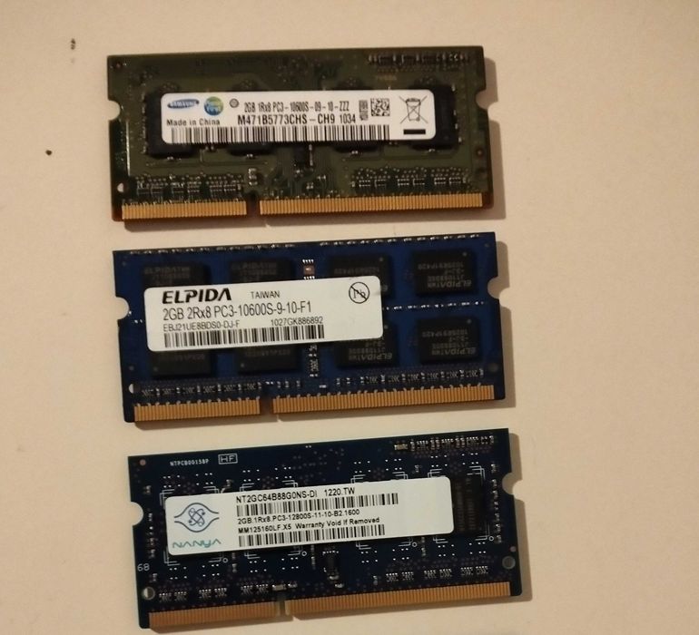 DDR3L 4Gb - 1Rx8 PC3L-12800S (1600MHz) (Voltaj 1,35V) + altele
