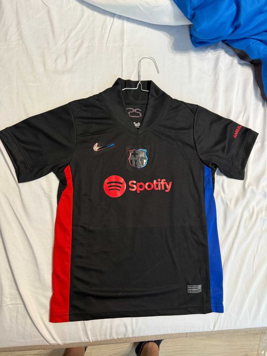 Tricou Raphinha Barcelona away negru la liga