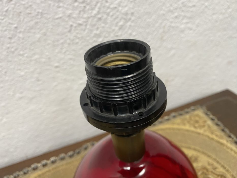 Винтидж настолна лампа Murano масивно стъкло Италия 1960