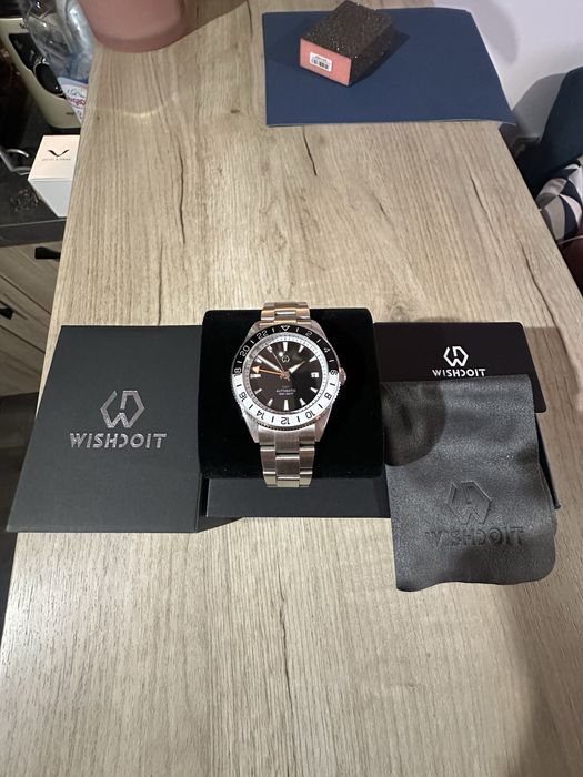 Автоматичен часовник Wishdoit GMT, 40мм, Seiko nh34