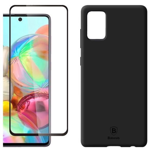 Samsung A12/A13/A23/A15/A16 Husa Silicon Premium + Folie Sticla Tem 9D