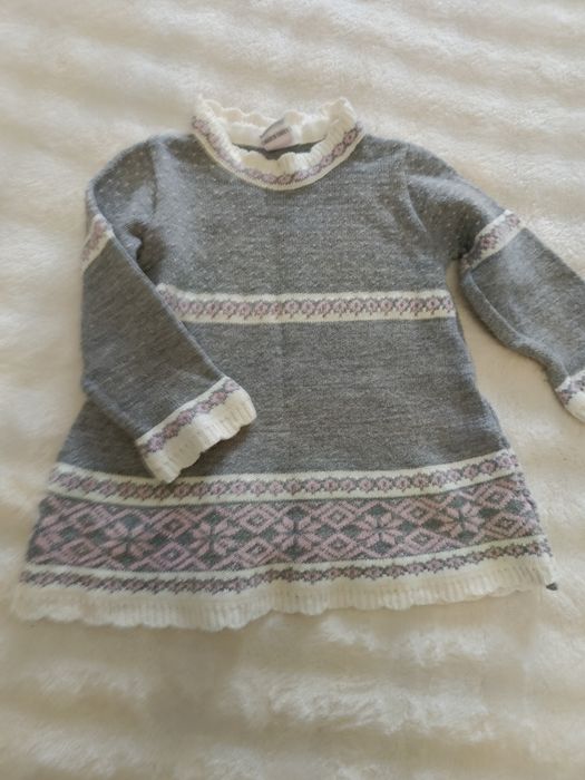 Вязаное платье на рост 74