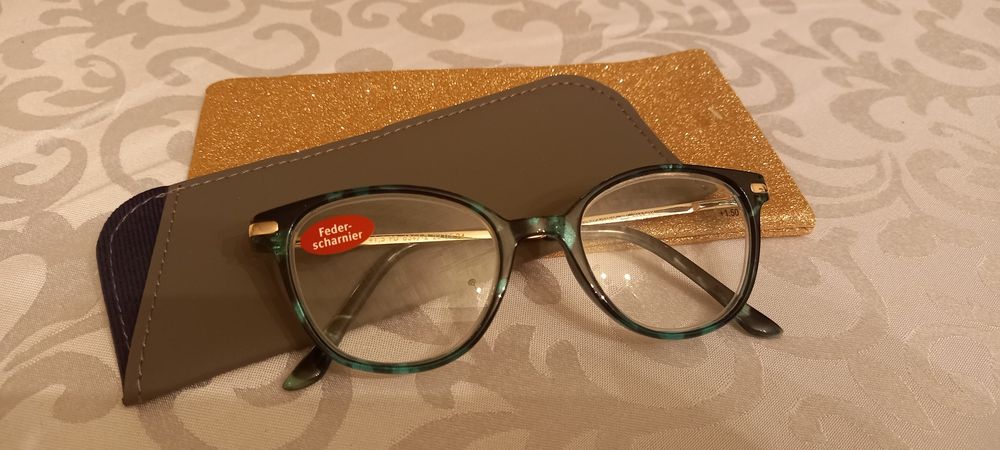 Нови немски очила за четене +1,5, +2,0 +3,0 диоптъра, шарнир, калъф