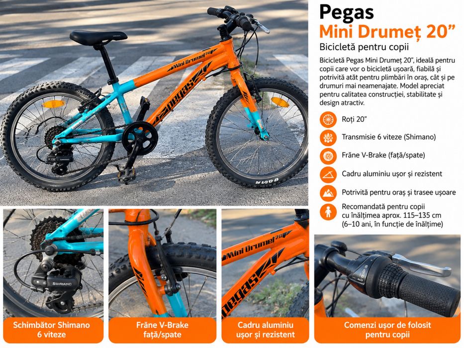 Bicicleta pegas copii