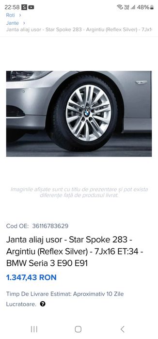 Vand jante r16 7j et 34 5x120