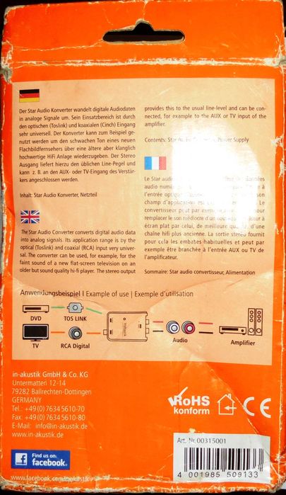 Vand un DAC inakustik ,ca nou, non USB