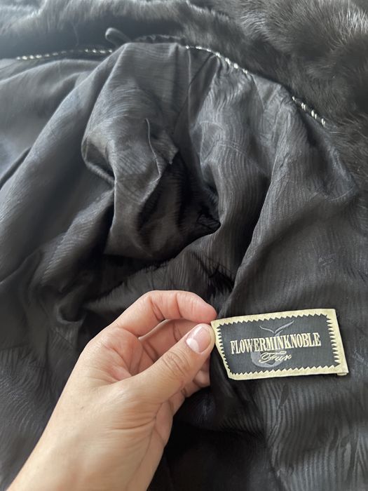 Длинная норковая шуба