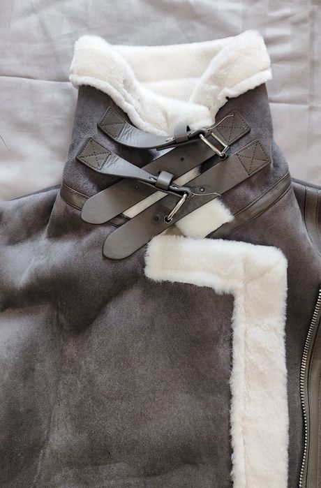 Дубленка серая 46 рр