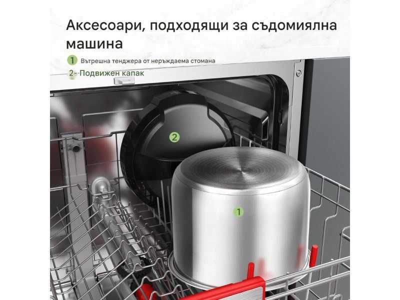 Мултикукър 9 в 1 с Таймер и 12 Програми Midea MPC802SAMK, 7.6L