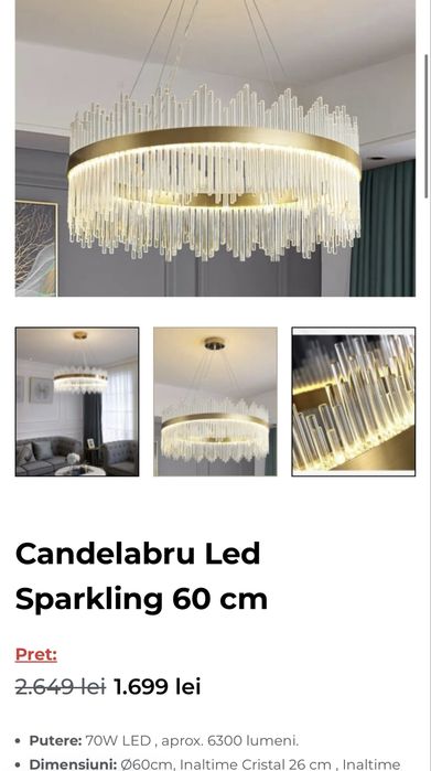 Candelabru nou, doar desfacut
