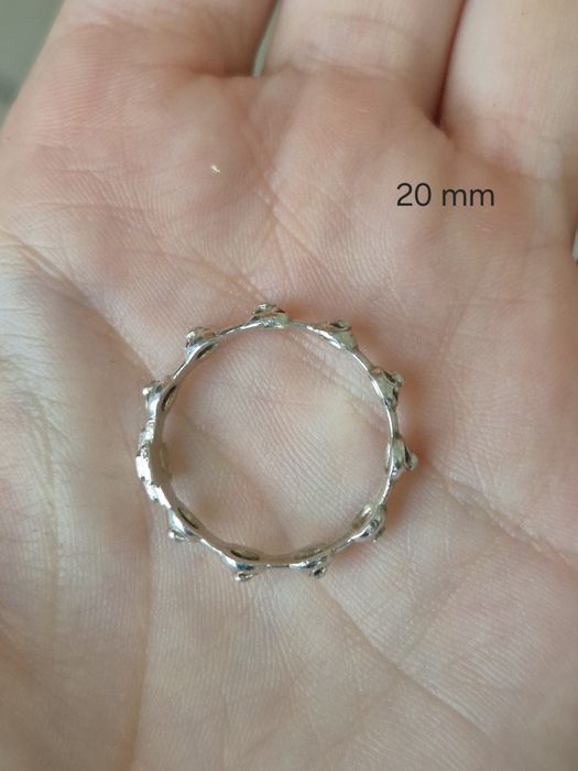 Inel din argint marcat