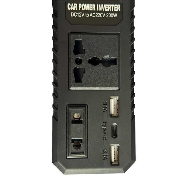 Invertor de tensiune 200W, 12V/220V -  LAPTOP