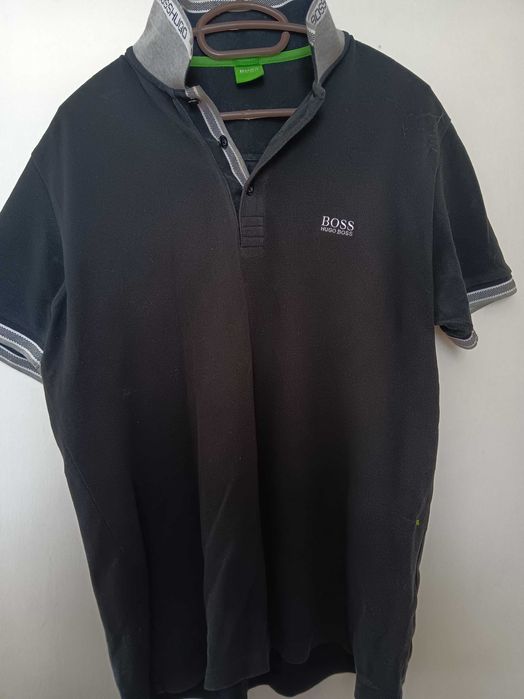 Тениска със яка HUGO BOSS