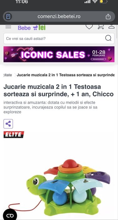 Jucarie Chicco broasca testoasa