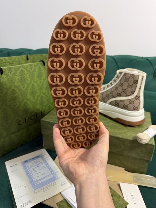 Adidasi Gucci High Top colectie noua Full Box