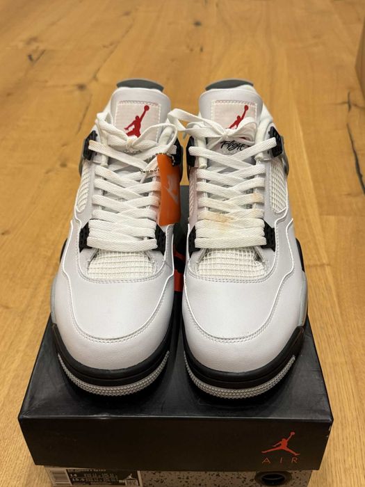 Jordan 4 Retro "White Cement" 48.5EUR Мъжки Кецове + Кутия