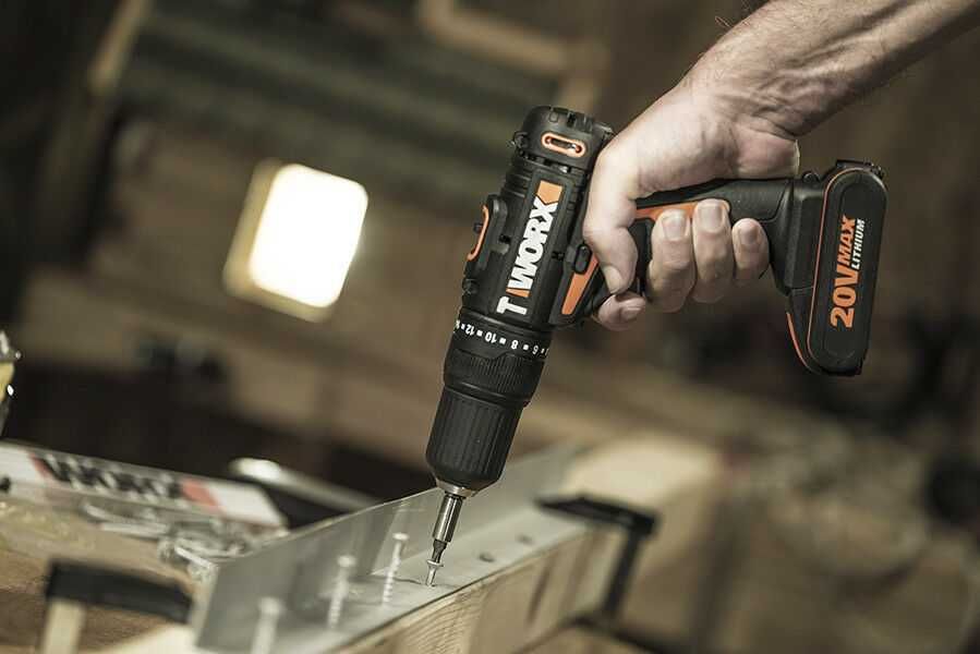 WORX Акумулаторен Винтоверт и Импакт 20V 2 Батерии Зарядно Чанта