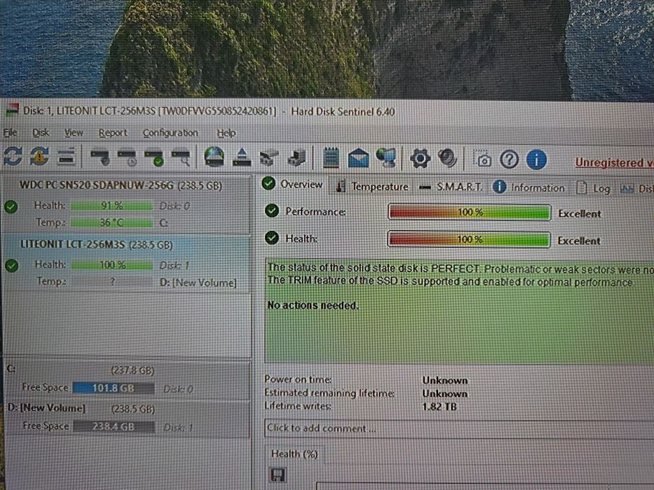 Ssd 256GB 100% HEALTH