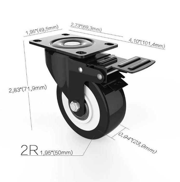 Set 4 roti mobila cu opritoare