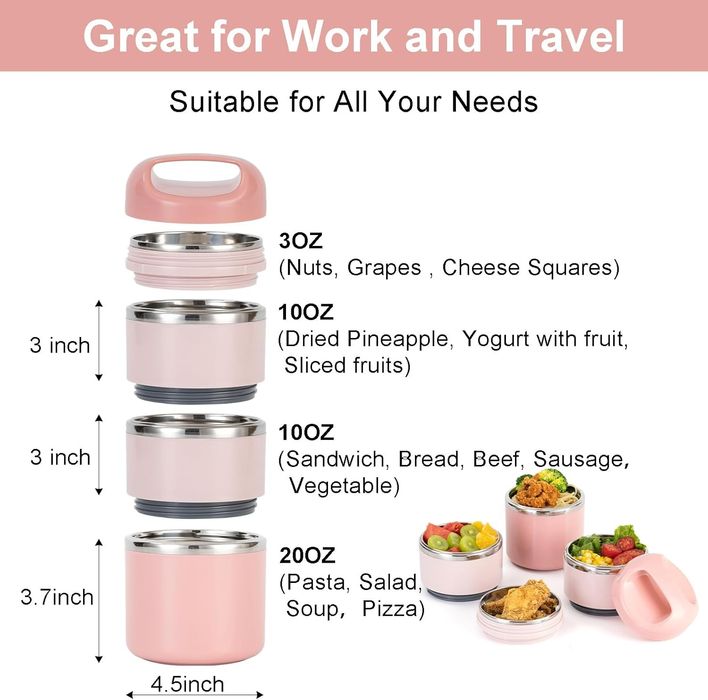 Cutie inox pentru prânz Lille Home stivuibil