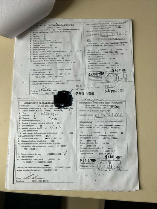 Документи за Aprilia Rs50