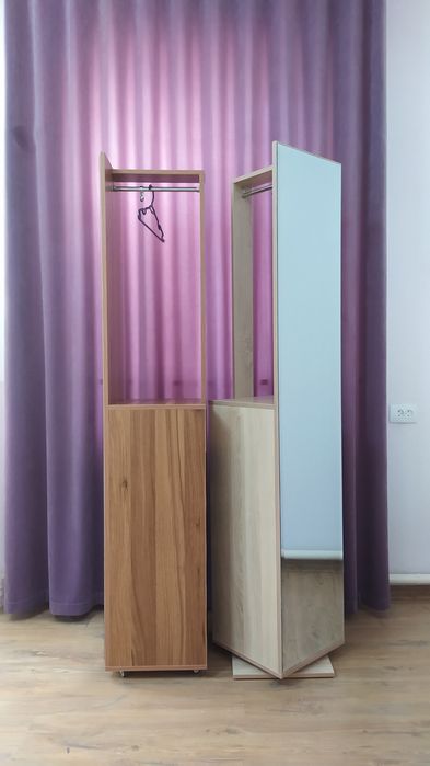 Гардероб органайзер 4 в 1, вешалка, зеркало, обувница, ящик, полка.