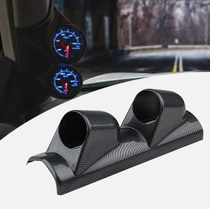 Стойка за 2 измервателни уреди за колона - КАРБОН.