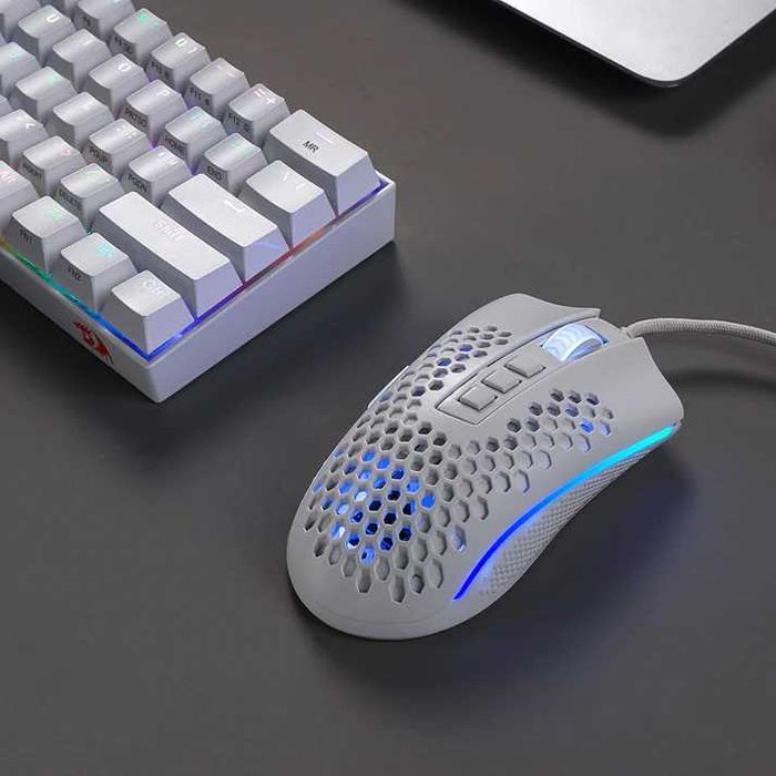 Игровой комплект Redragon | Клавиатура + мышь | White RGB | FPS Gaming