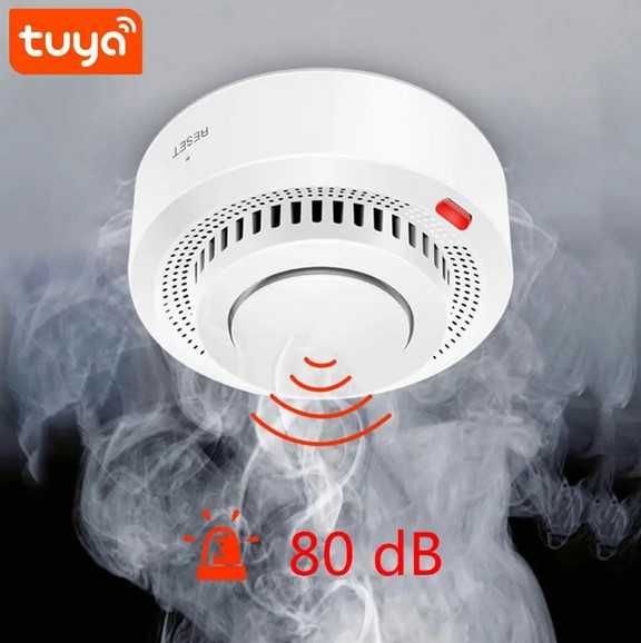 WiFi smart Пожарен (димен) датчик с известия на телефон Smartlife Tuya