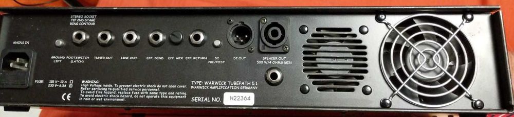 Amp. Bass + Boxa 6x10" - Warvick