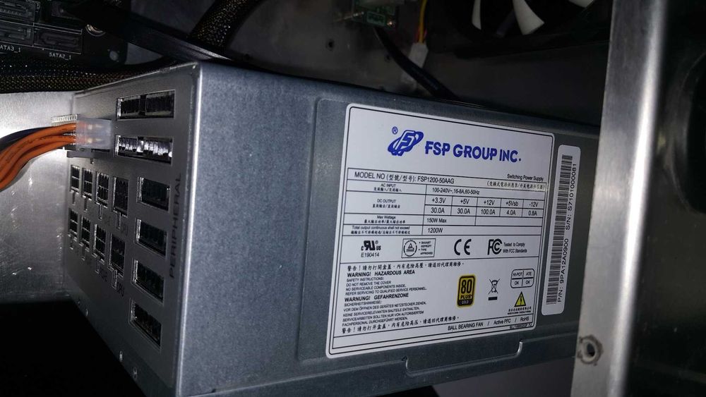 Чисто ново FSP FSP1200-50AAG 1200W Gold захранване - 36 месеца гаранция, 10 бр.