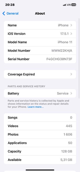 Iphone 11.  128GB.