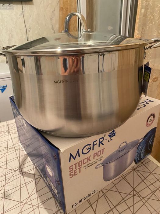 Кастрюля MGFR из нержавеющей стали на 23 л