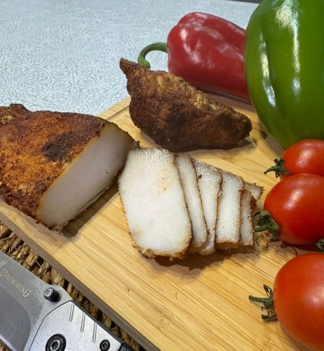 Курдюк баранины, Копчёное и с перцем