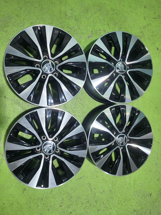16 5x112 Skoda лети джанти 5х112 шкода черни черен гланц